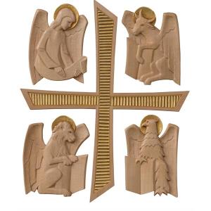 Simboli 4 Evangelisti con croce 20x15 x4