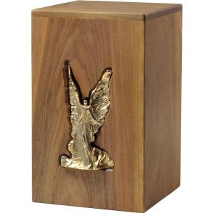 Urna "angelo del conforto" - legno di noce - 28,5 x 17,5 x 17,5 cm