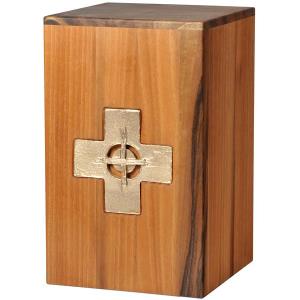 Urna "Croce" - legno di noce - 28,5 x 17,5 x 17,5 cm