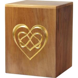 Urna "Amore eterno" - legno di noce - 28,5 x 22 x 22 cm