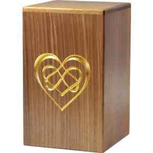 Urna "Amore eterno" - legno di noce - 28,5 x 17,5 x 17,5 cm