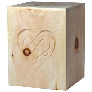 Urna "Amore eterno" - legno di cirmolo - 28,5 x 22 x 22 cm