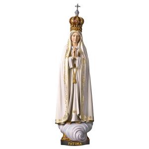 Madonna di Fátima Capelinha con corona - Legno di tiglio scolpito