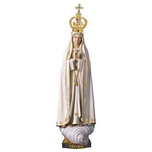 Madonna di Fátima Capelinha con corona filigrana Exclusive - Legno di tiglio scolpito