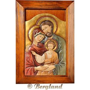 Icona Sacra Famiglia Bizantina con cornice