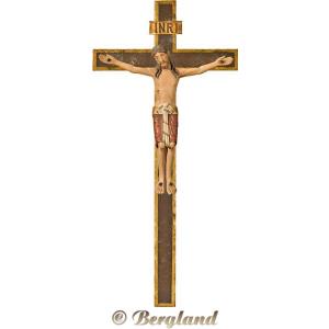 Cristo Romanico su croce semplice larga