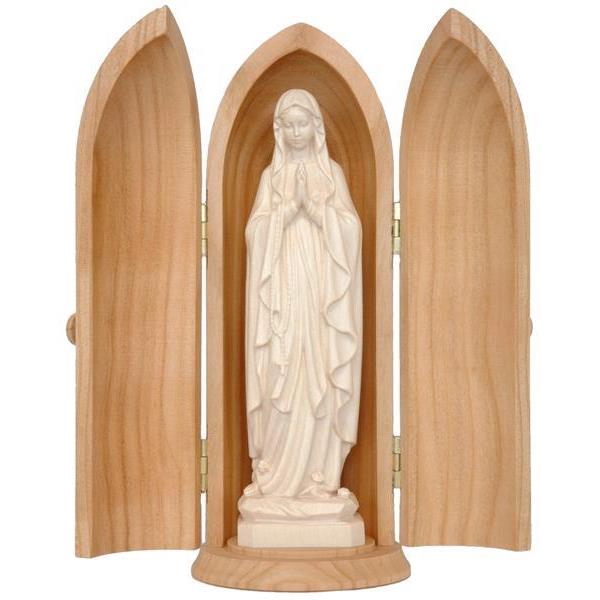 Madonna di Lourdes in nicchia (altezza Madonna) - naturale