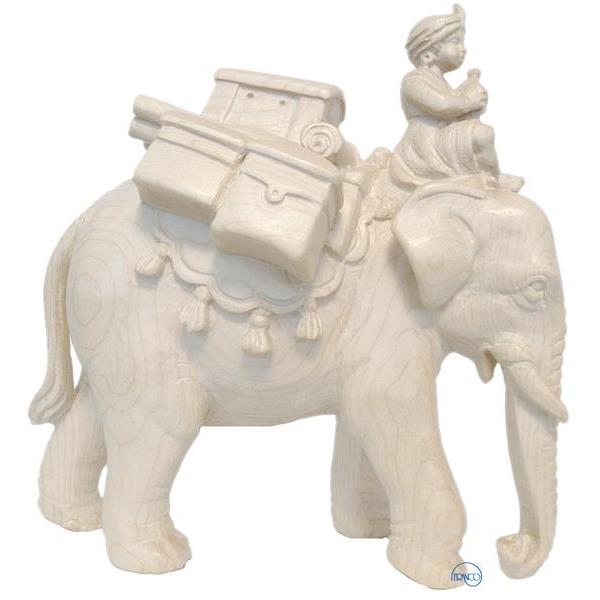Elefante con carico e guida - naturale