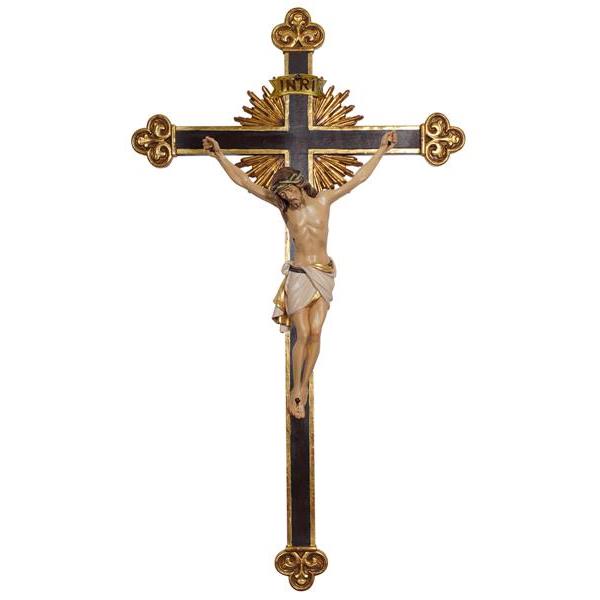 Cristo Siena -croce barocca con raggi - colorato