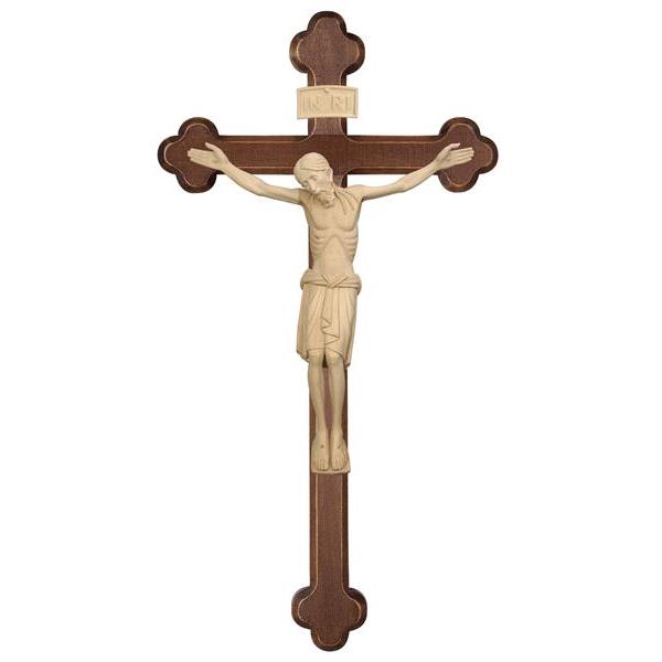 Cristo S.Damiano-croce brunita barocca - naturale