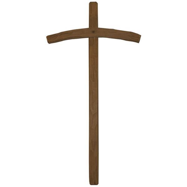 Croce curva in legno - brunito in più tinte