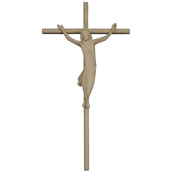 Crocifisso, semplice, su Croce diritta in legno - naturale