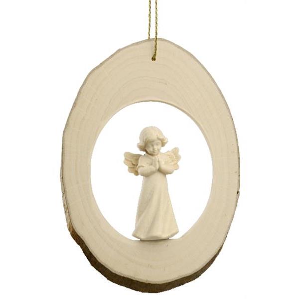 Fetta di tronco con angelo Mary che prega - naturale