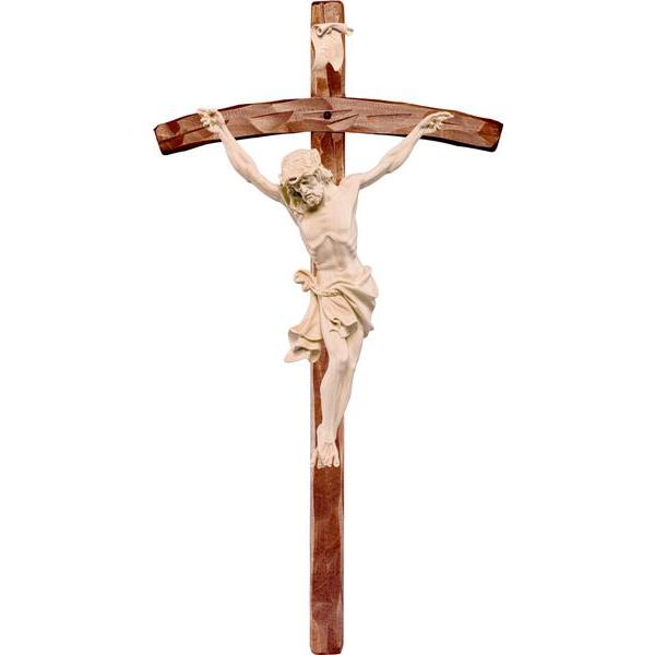 Cristo delle Alpi bianco con croce pastorale - naturale