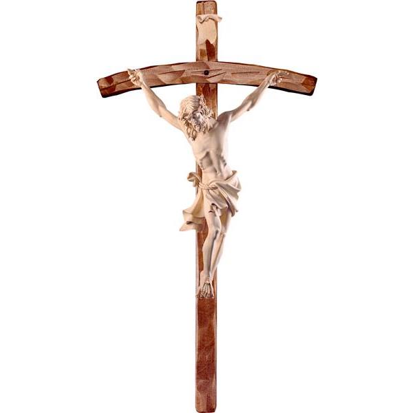 Cristo delle Alpi tiglio con croce pastorale - naturale