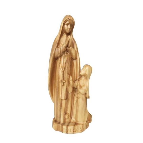 Madonna di Lourdes con Bernardetta - ulivo - naturale