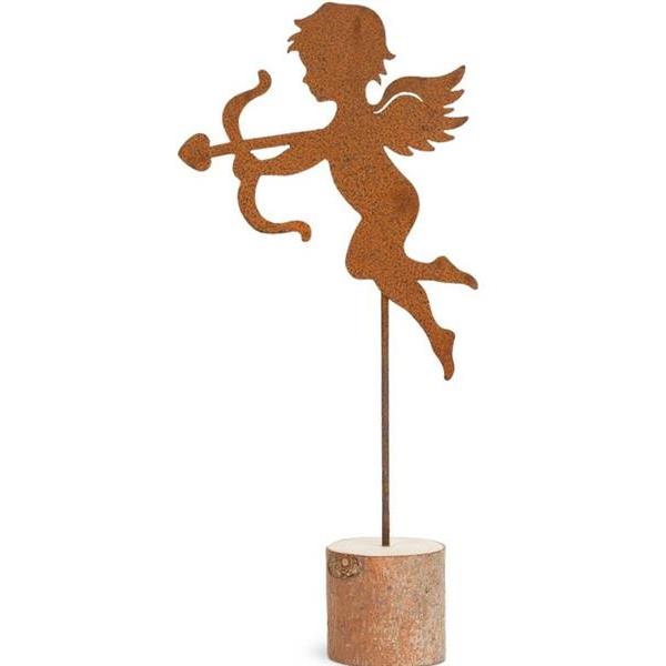 Angelo Cupido in ferro e legno - naturale