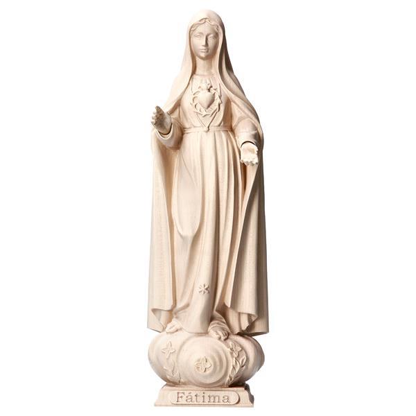 Sacro Cuore di Maria Fátima - Legno di tiglio scolpito - naturale