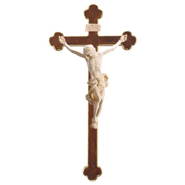 Crocifisso Barocco - Croce barocca - Legno di tiglio scolpito - naturale
