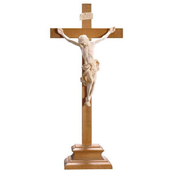 Crocifisso Barocco - Croce piedistallo - naturale