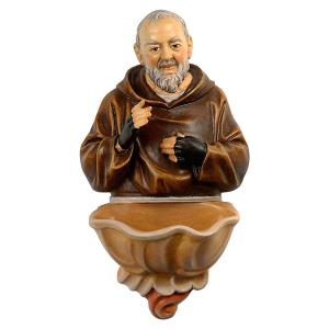 Busto di Padre Pio con acquasantiera