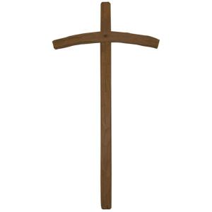 Croce curva in legno