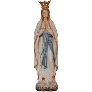 Statua della Madonna di Lourdes con corona legno