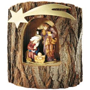 Holy family in a tree trunk