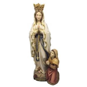 Madonna di Lourdes con corona e Bernardetta