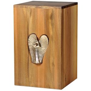 Urna "Angelo dell'amore" - legno di noce - 28,5 x 17,5 x 17,5 cm