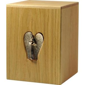 Urna "Angelo dell'amore" - legno di rovere - 28,5 x 22 x 22 cm