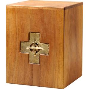 Urna "Croce" - legno di noce - 28,5 x 22 x 22 cm