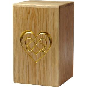 Urna "Amore eterno" - legno di rovere - 28,5 x 17,5 x 17,5 cm