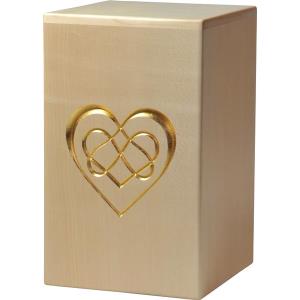 Urna "Amore eterno" - legno di acero - 28,5 x 17,5 x 17,5 cm
