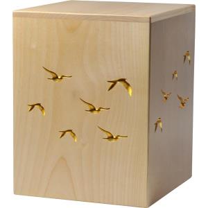Urna "Verso il paradiso" oro - legno di acero - 28,5 x 22 x 22 cm