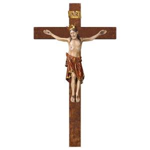 Crocifisso Romanico con corona - Croce diritta