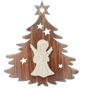 Angel on both sides of fir