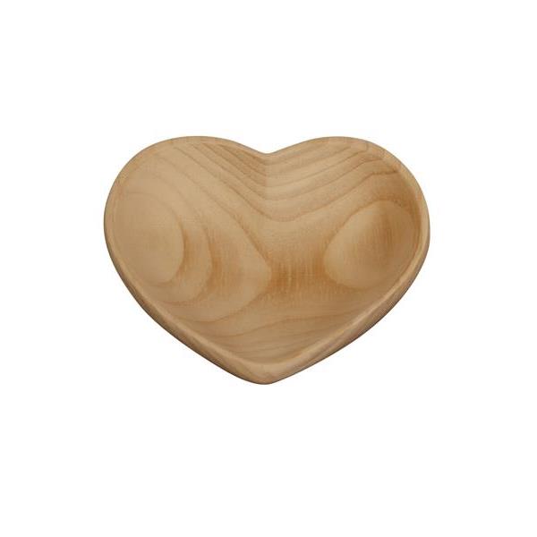Ciotola cuore in legno cirmolo - naturale