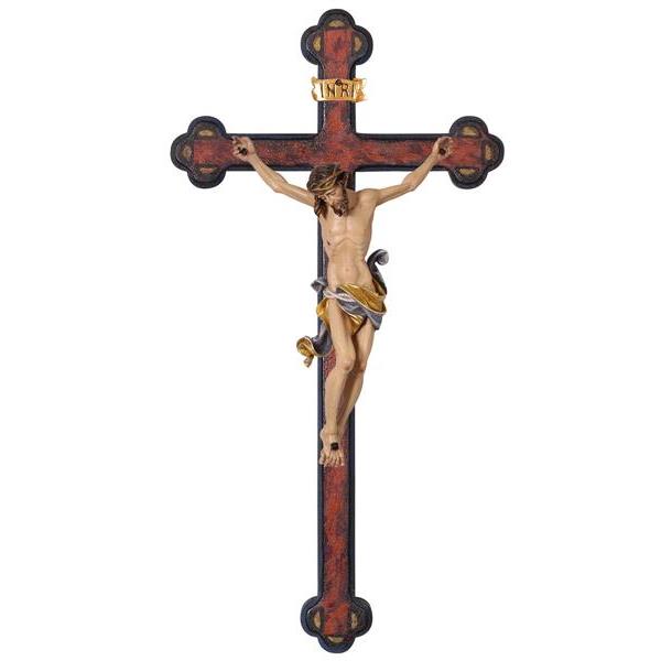 Cristo Leonardo-croce antichizzata barocca - colorato