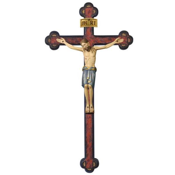 Cr.S.Damiano-croce antichizzata barocca - colorato