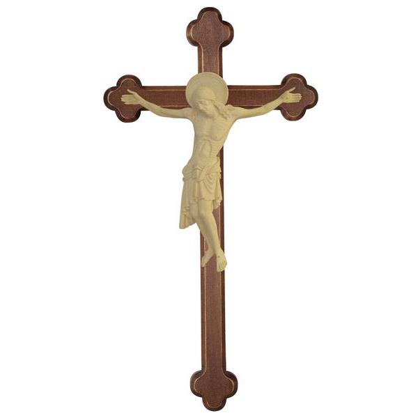 Cristo Cimabue-croce brunita barocca - naturale
