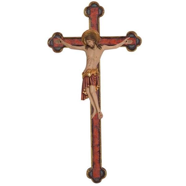 Cristo Cimabue-croce oro barocca - colorato