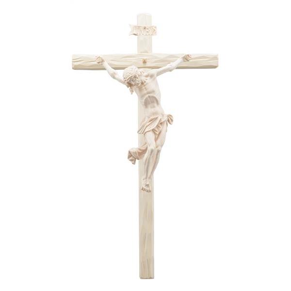 Cristo barocco con croce diritta - naturale