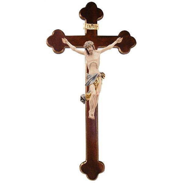 Cristo Benedetto con croce barocca - colorato