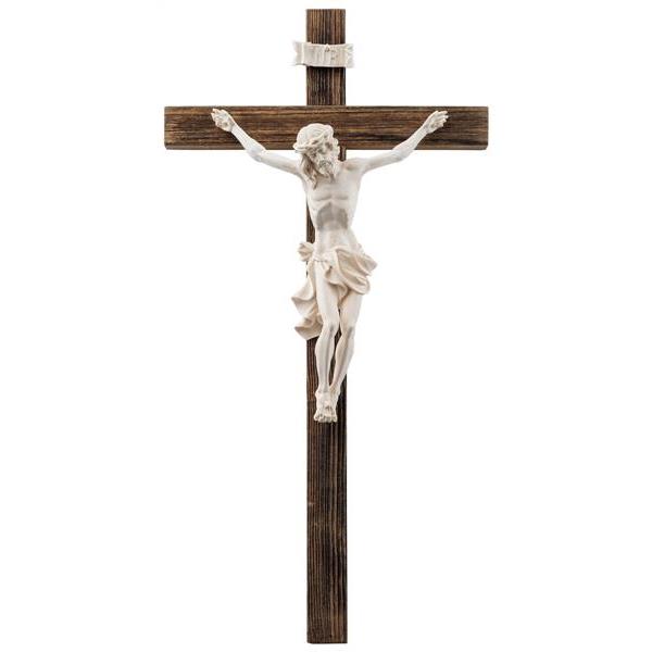Cristo Insam con croce rustica - Naturale croce brunita