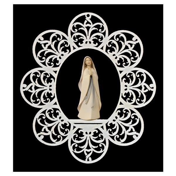 Ornamento con Madonna Lourdes moderna - colorato