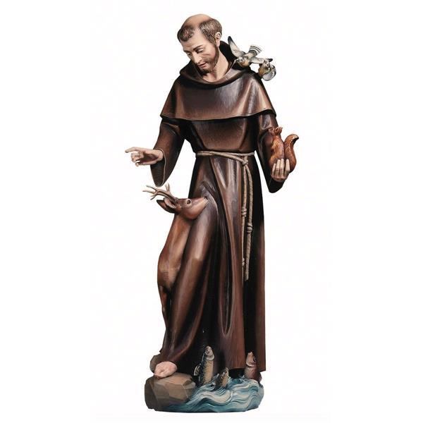 S.Francesco di Assisi con animali - Fibra di Vetro Colorato
