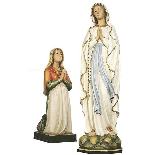 Madonna di Lourdes con Bernadette - Fibra di Vetro Colorato