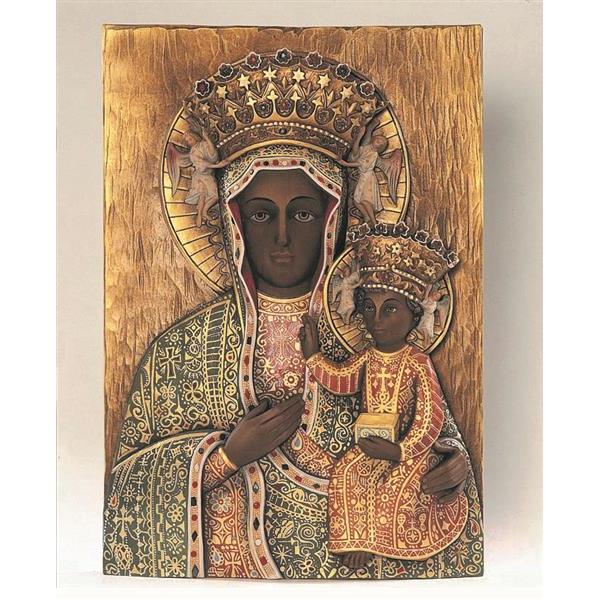Madonna di Czestochowa - Fibra di Vetro Colorato