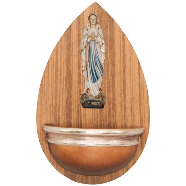 Aquasantiera con Madonna di Lourdes - colorato